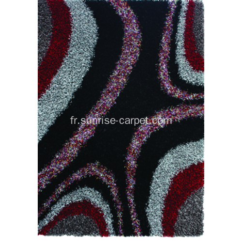 Polyester Viscose Shaggy Tapis avec design